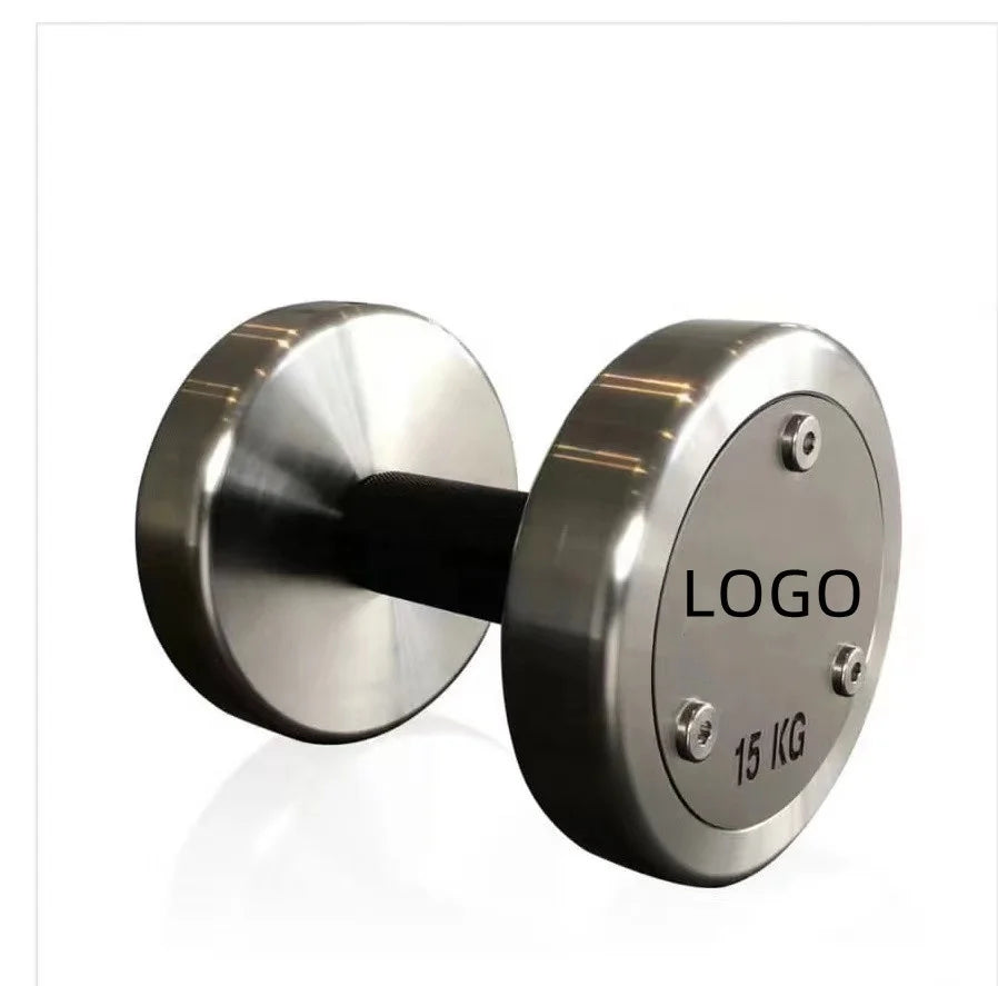 Steel Chrome Gym Equipment Dumbbells Cast Iron Strike Balance Stainless Steel Dumbbell 10kg Gym Weights JLC Fitness Dumbbell Set