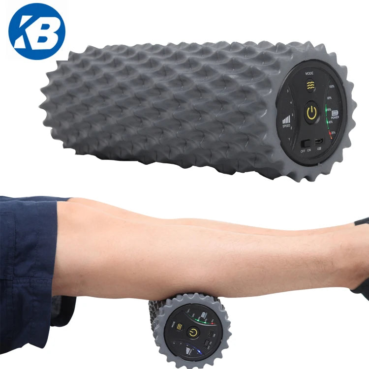 Wholesale Yoga Sport Gym Vibrating Foam Roller Long Set Orange Muscle Peanut Silicone Rubber Massage Ball Set