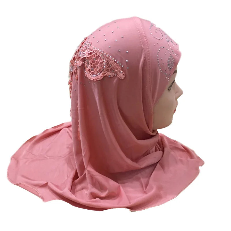 12 Colors Polka Dot Floral Pattern Instant Hijab for Islamic Girls Muslim Women Made of Polyester Jersey Material Tube Hat Style