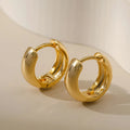 Meetyoo Wholesale Brass Hoop Earring PVD 18K Gold Plated Waterproof Women Round Earring Girl Trendy Earring Hot Sale