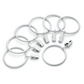 White Practical Metal Curtain Hook Clips with Hanger Ring Fashion Bath Drape Hooks Clip and Bathroom Accessories