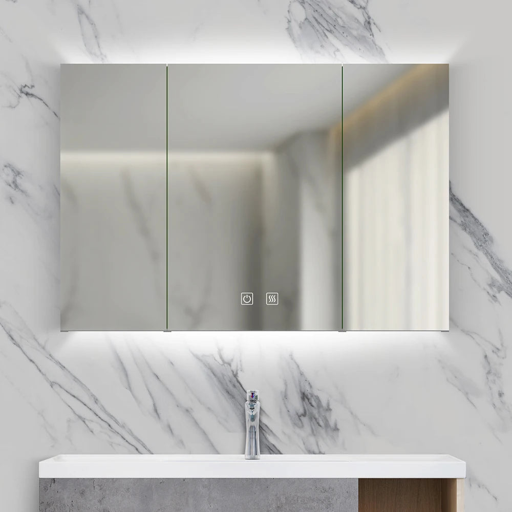 Lighted Bathroom Medicine Cabinets Wall Mounted with Mirrors