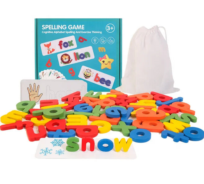New Colorful Children Wooden Alphabet Jigsaw Puzzle Montessori Educational Letter Toys for Kids