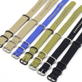 Custom Men's Watch Band Breathable 18mm 20mm 22mm 24mm Fabric Canvas Strap with Stainless Steel Buckle