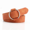 Ladies' Waist Belt with Round Buckle Needle Free Adjustable Versatile Dress Decorative Belt Non Perforated Clothing Matching