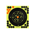 Shero 8x8 Inch Splatter Burst Bullseye Reactive Paper Shooting Targets - Shots Burst Bright Fluorescent Yellow Upon Impact