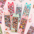 Pet Planet Series Cute Cartoon Children's Creative Waterproof PVC Stickers 10 Sheets per Pack