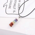 7 Chakra Irregular Gemstone Pendant Necklace Reiki Healing Natural Stone Yoga Necklace for Women Gift