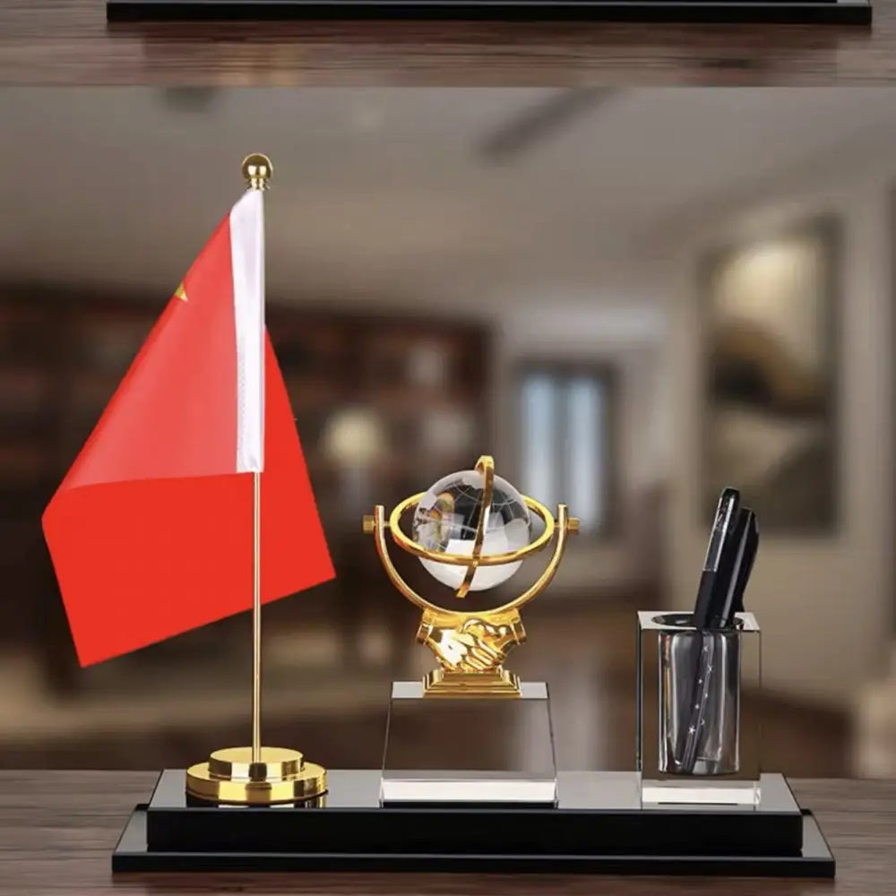 ADL Crystal Glass Desk Business Gifts Pen Container Crystal Glass Crafts for Souvenir Gifts Made in China