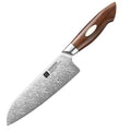 XINZUO New Design 7 Inch Japanese 110 Layers Damascus Steel Desert Ironwood Handle Professional Kitchen Santoku Knife