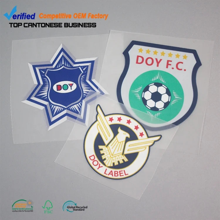 Thermal Transfer Printing Stickers Factory Custom Logo Plastisol DTF Ready to Press Heat Transfer Labels for Clothes