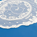 Sustainable round Table Mat Lace Rhombus Mold Fancy Embroidery Water-Soluble Placemat for Home Improvement Pastry Decoration