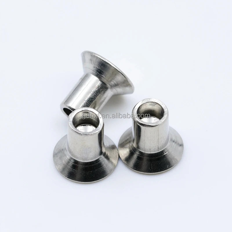 Custom Stainless Steel Aluminum Flat Countersunk Head Bright Finish Decorative Blind Semi Tubular Rivet ANSI Standard OEM