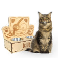 Top Sales Laser Cutting Dog Cat Pet Food Feeding Bowls Feeders Wood for Pets