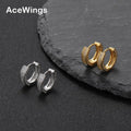 E050 Hip Hop Gold Plated Geometric Stud Earrings with Brass Setting for Anniversary