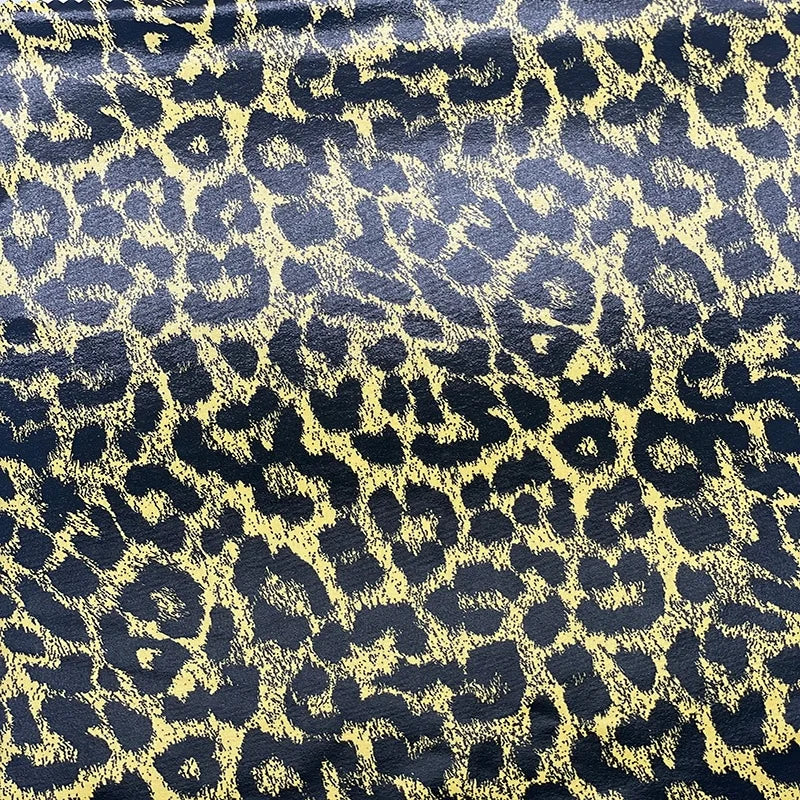 Factory Fashionable Hot Selling New Product Leopard Pattern PU Leather Fabric 4-Way Stretch Elastic Customized for Garments