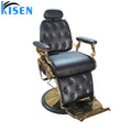 Hot Selling High End Luxury Reversible Gold Plated Equipment with Big Pump Black Haircut Barber Chair Customized Color
