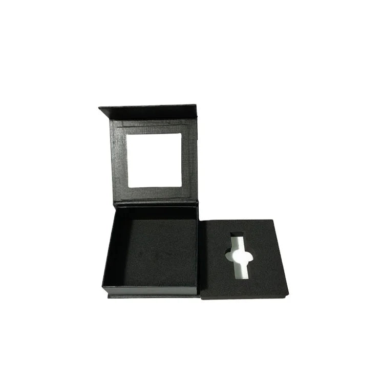 Black Magnetic Wig Paper Cardboard Box with Foam Insert Magetic Packaging Gift Box Hot Selling Cheap Custom Logo Luxury