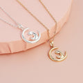 Mother'S Letter Moon Drop Oil Pendant Necklace Fashion Mother'S Day Gift Collarbone Stainless Steel Chain Necklace