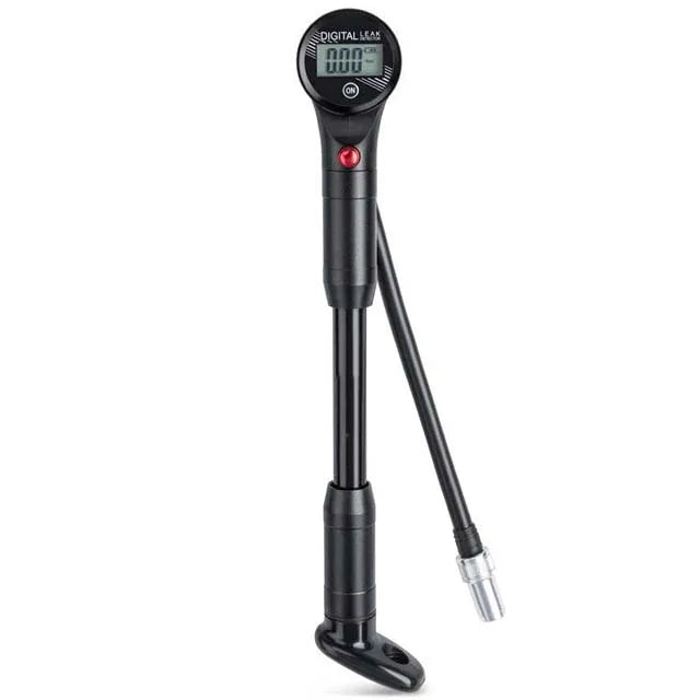 Portable Mini 320psi High-Pressure Bicycle Pump with Digital Gauge Presta Valve Adapter for Front Fork for Bike Shock