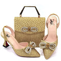 African High Heels Ladies Yellow Shoes Party Dress Shoes PU Winter Shoes for Women