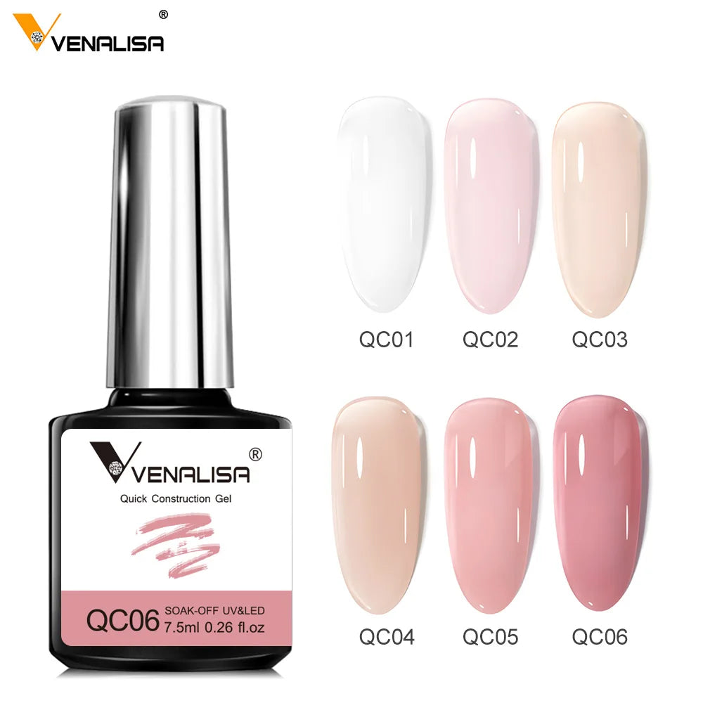 Venalisa  Newest Quick Construction Gel 6 Nude Colors 7.5ml Transparent UV GEL Effect Color Gel Polish 73061