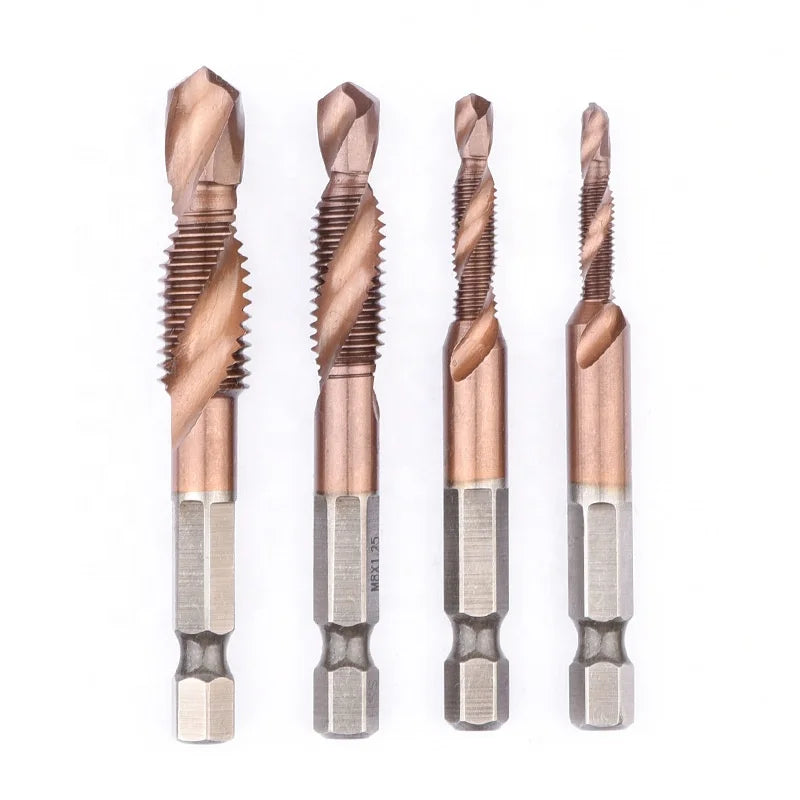 HSS M35 3 in 1 Spiral Combined Hexagonal Handle Tap Machine Tap M3-M10
