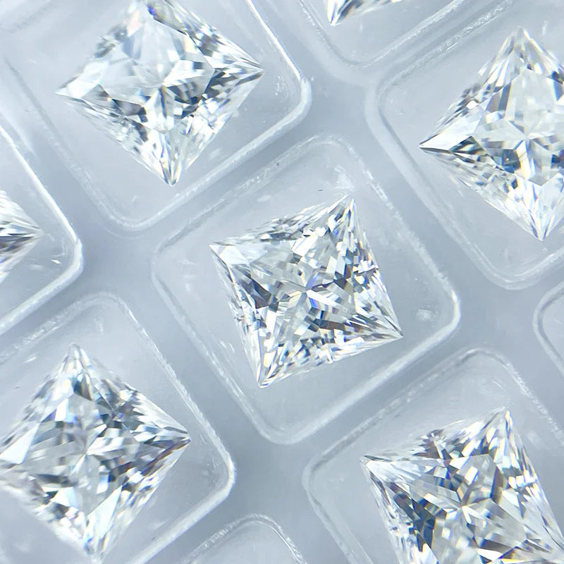 Wholesale D Color VVS1 Clarity Princess Cut Loose Moissanite Stones for Jewelry Setting
