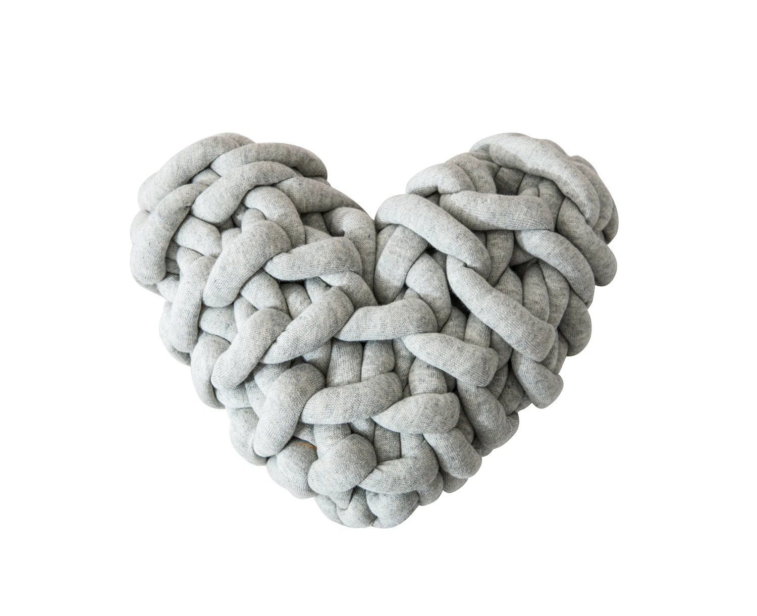 Hand Woven Throw Pillow Home Decor Knotted Heart Shaped Cotton Fabric Pillow