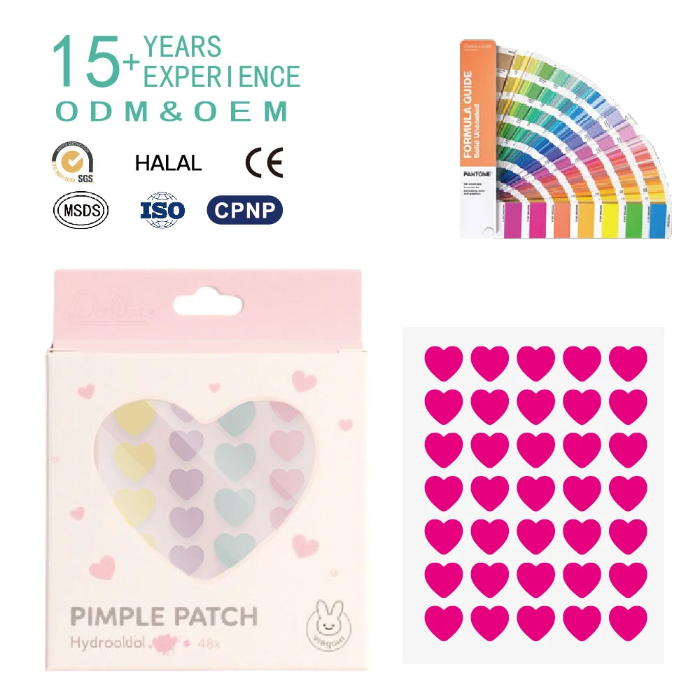 AK Private Label Oem Pimple Patch Bag Custom Korean Face Hydrocolloid Star Acne Patches with Box