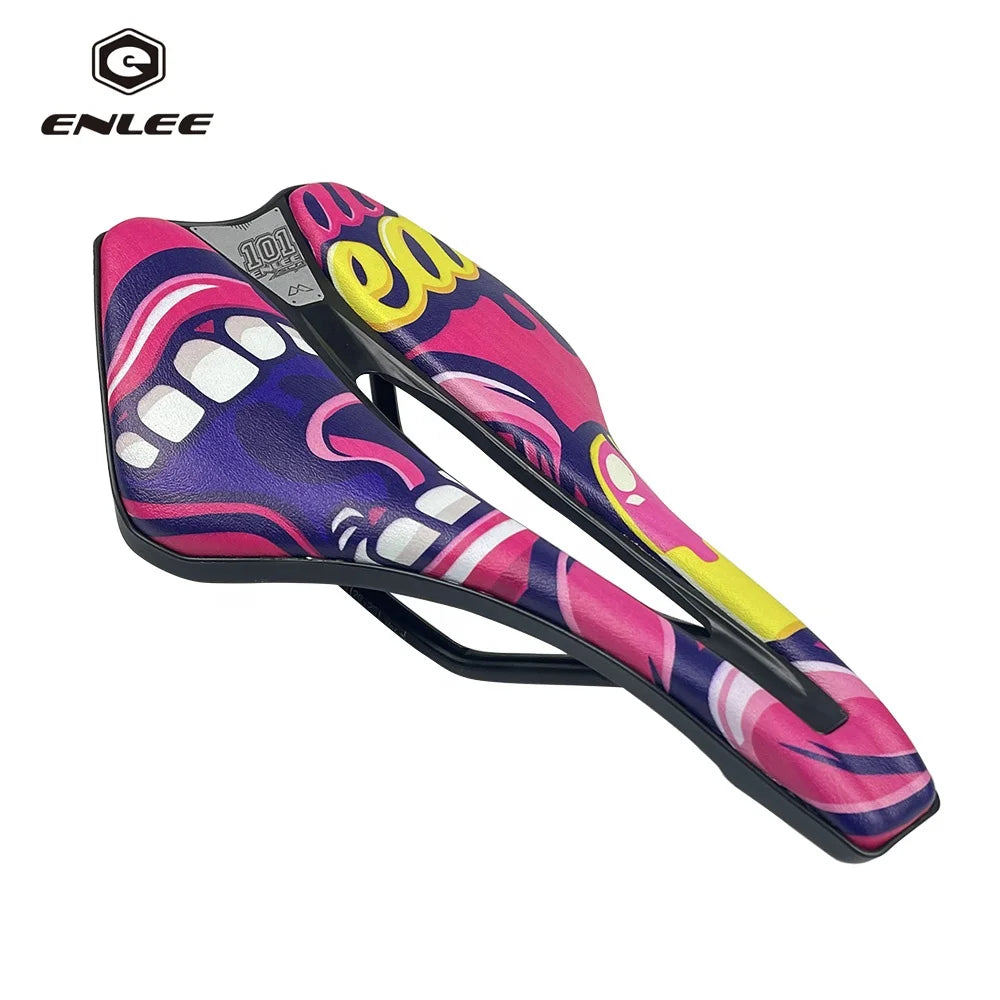 ENLEE Bicycle Short Nose Mountain Road Saddle Cushion Factory Whole Sale Hot Sale Personal Trend Hollow Seat Ventilation