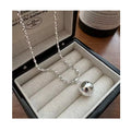 925 Sterling Silver Olive Bead Chain Necklaces 14MM Round Ball Silver Gold Pendant Necklaces Fine Jewelry