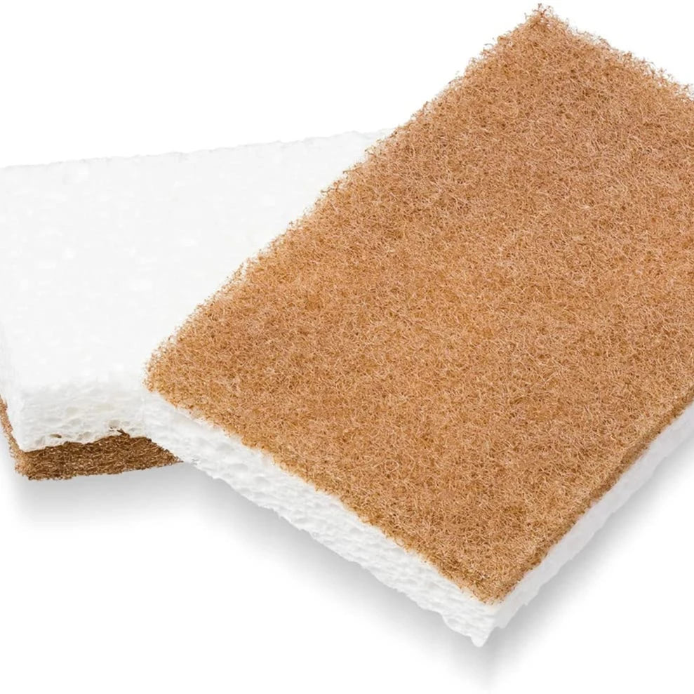 Natural Sponge Eco Friendly Biodegradable Plant Based Sustainable Living Dish Cleaning Coconut Sponge for Kitchen Washing Dishes