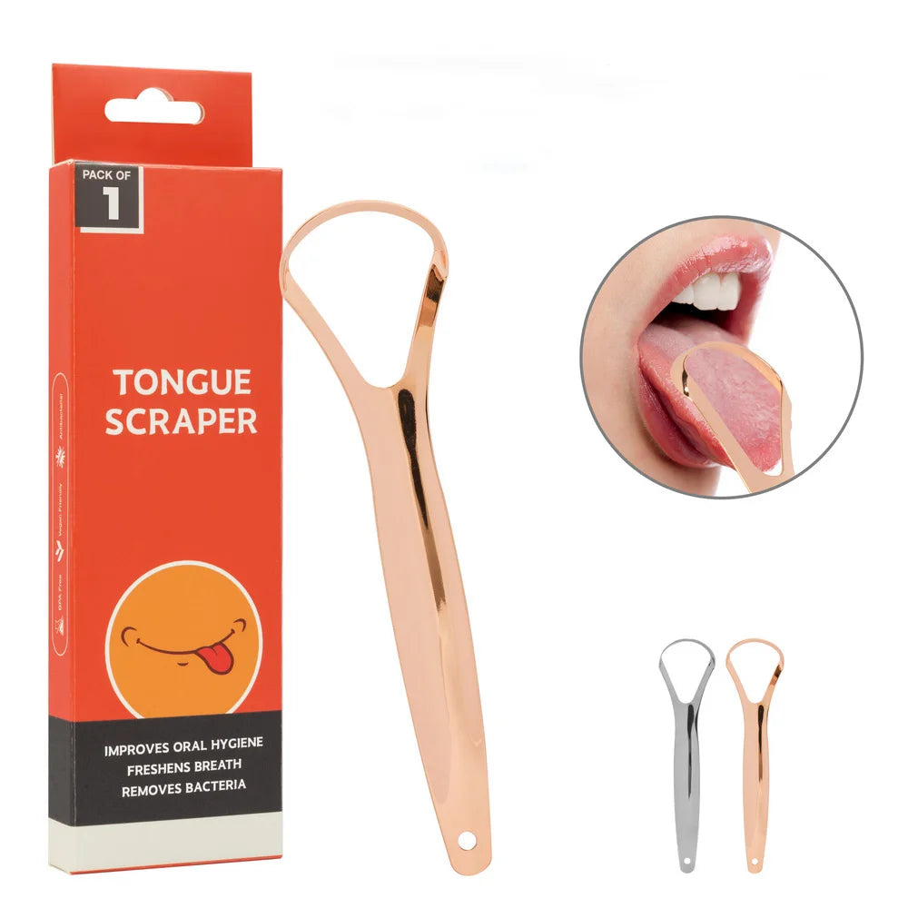 New Design Wholesale Tongue Scraper Cleaner Pure Copper Stainless Steel