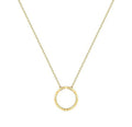 Delicate Eternal Hammer Forged Coin Full Camar Circle New Moon Pendant Necklace Simple Chain for Woman MegaBDM
