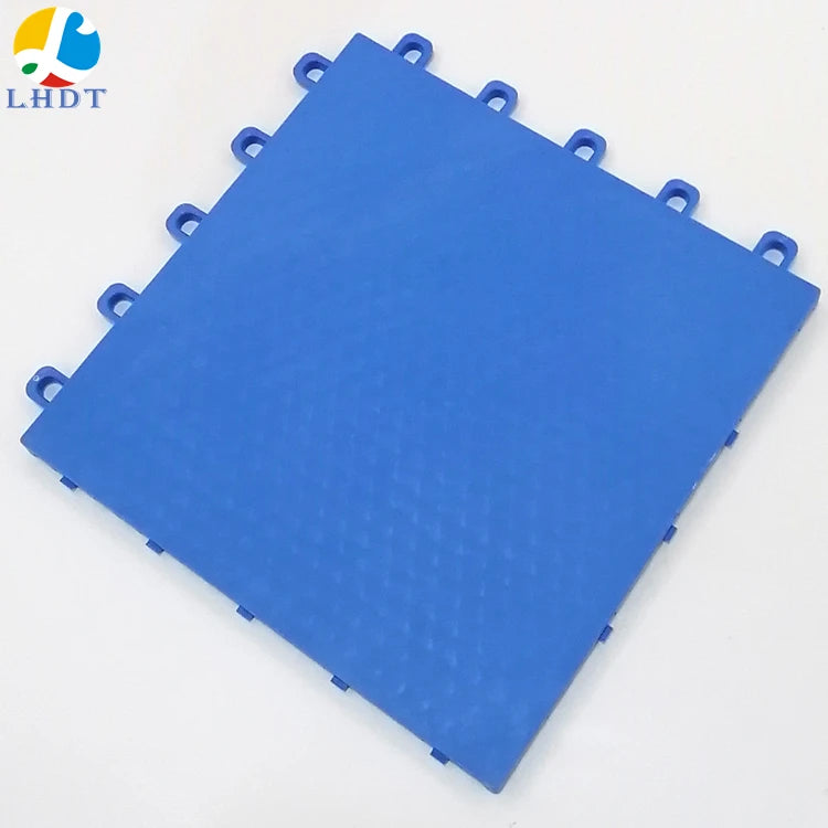 Floor Covering Sport Surfaces Balcony Ground Assessable Rubber Court Tiles Basketball Court Outdoor LHDT-2501 250*250*13mm Blue