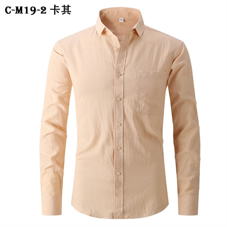 Custom 100% Cotton Mens Formal Shirts Business Casual Long Sleeve Plain Dress Shirt for Men