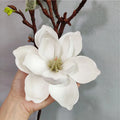 New Design Realistic Handmade PU Magnolia Flower Home Wedding Valentine's Day Christmas Decoration