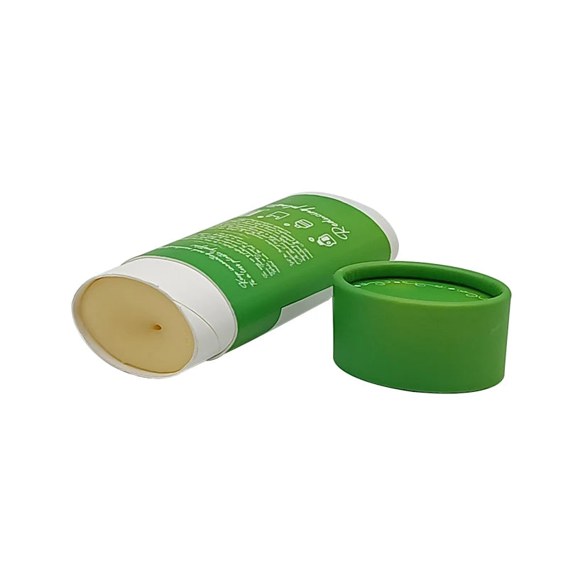 Custom Oval Natural Deodorant Solid Stick Containers Packaging Eco Friendly Cardboard Twist up Kraft Paper Tube