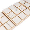 Sundo Luxury Jewelry Display Tray Earrings Ring Necklace Storage Organizer Gold White Microfiber Counter Display Jewelry Props