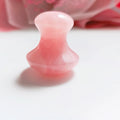 Huiying Crystal Stones Gua Sha pink Guasha Tools Transparent Guasha Board Rose Quartz Mushroom shape