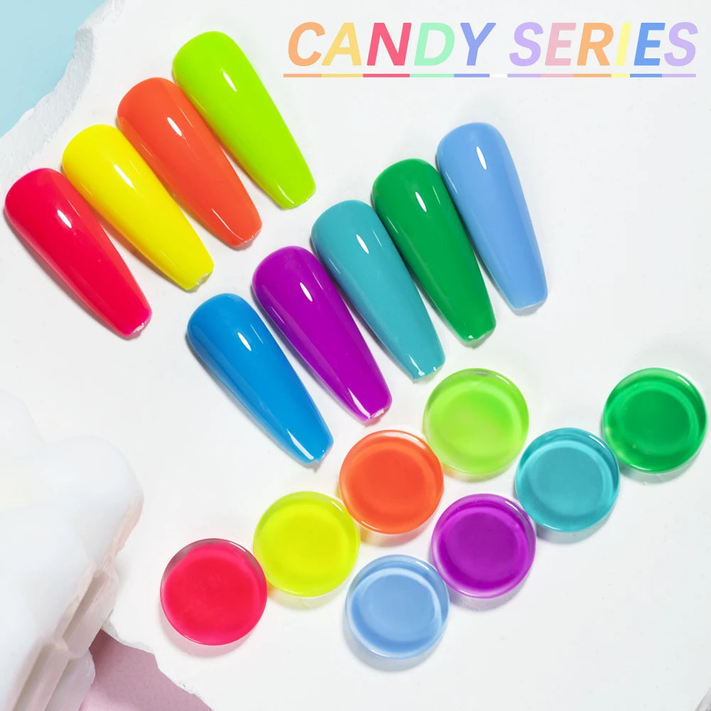 ZRKGEL 15 ml 18 Colors Hot Selling Soak off High Pigment Neon Gel Polish Set Private Label Long Lasting Wholesale Neon Gel Set