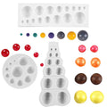HY Semicircle Pearl Cake Mold Silicone Semi Sphere Gem Chocolate Fondant Cake Decoration Tools