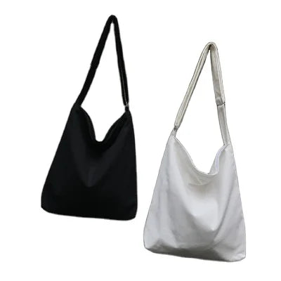 Custom Cotton Canvas Bags Letter Shopping Crossbody Personality Women's Canvas Tote Bags with Custom Printed Logo