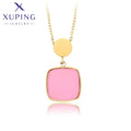 XUPING 46568 Pink Palette Design Pendant Stainless Steel Jewelry Women Ancient Royal Allah Style 14k Gold Color Elegant Necklace