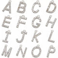 12*15mm Brass Large Initial Alphabet Pendant Pave Zircon A-Z English Letters Charm for DIY Necklace Bracelet Jewelry Making