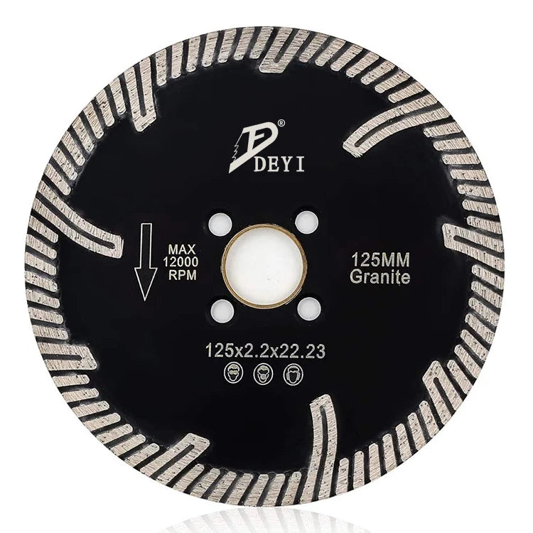 4 Inch Hot Pressing Continuous Wide Turbo Teeth Diamond Blade for Cutting and Grinding Granite Concrete Sandstone