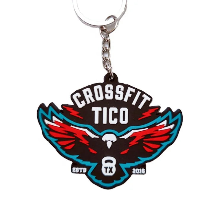 Custom Soft Pvc 3d Brand logo Rubber Keychain