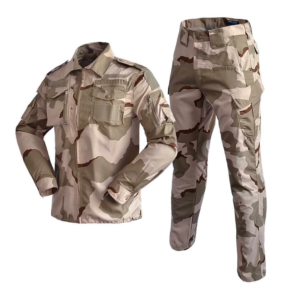 US Camouflage 728 Combat Field Uniform in Multi-Colors Breathable Woven Fabric