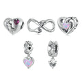 Fine S925 Infinite Heart Shape Promise Puzzle Charm Bead for European Women DIY Jewelry Making Charm Bead Accessory